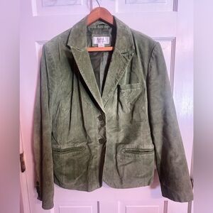 Olive Suede Blazer